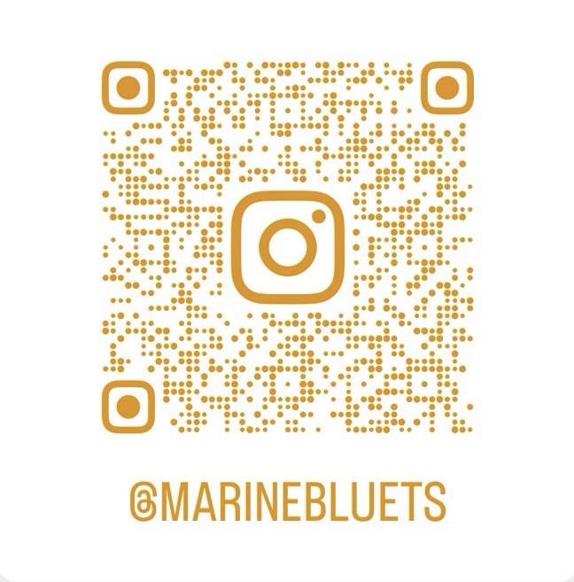 マリンブルーテニススクール InstagramのQRコード、アカウント名 MARINEBLUETS